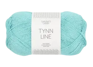 Tynn Line 7213 - tyrkysovo modrá tenká priadza s ľanom, viskózou a bavlnou