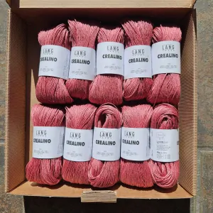 Crealino 062 - Burgundy - tmavšia malinová100% ľanová priadza
