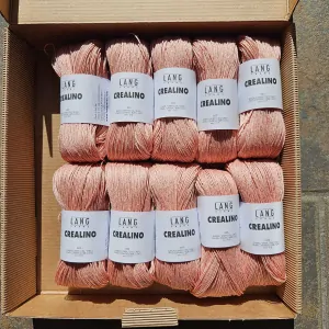 Crealino 019 - Rose - stredne staroružovo lososová 100% ľanová priadza
