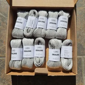 Crealino 003 - Light Grey melange - sivá 100% ľanová priadza