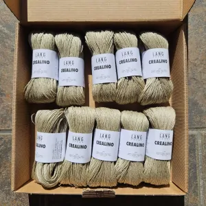 Crealino 022 - Beige - pieskovo bežová 100% ľanová priadza