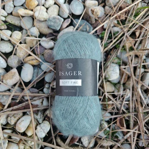 Soft Fine 11 - vintage modrá tenšia vlna z alpaky, hodvábu a jaka