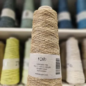Kinu 0485 - Camel - stredne bežová priadza zo 100% hodvábu