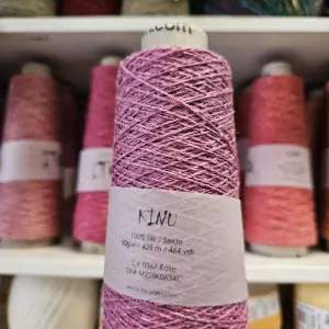 Kinu 0367 - Rose - stredne ružová priadza zo 100% hodvábu
