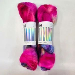 HHF Kidsilk Lace - Gossip - cyklámen farebná mohérová vlna s hodvábom
