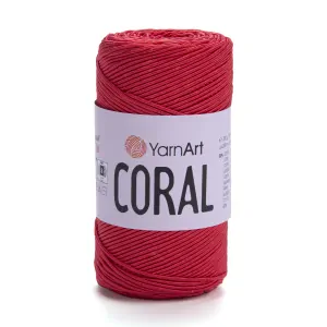 Coral 1907 - Červená priadza na kabelky, prestierania