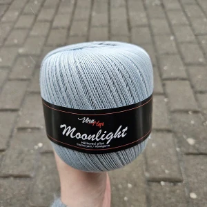 Moonlight 8080 - svetlo modrá tenká bavlnená háčkovacia priadza