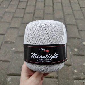 Moonlight 8230 - sivá tenká bavlnená háčkovacia priadza