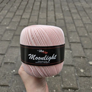 Moonlight 8003 - svetlo ružová tenká bavlnená háčkovacia priadza