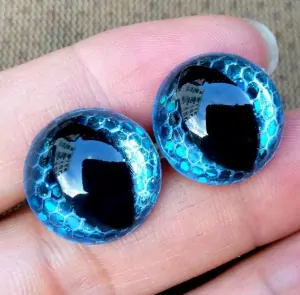 Ø 12mm HADIE modré bezpečnostné oči na hračky / pár