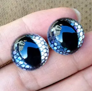Ø 12mm HADIE strieborné bezpečnostné oči na hračky / pár