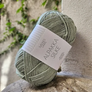 Alpakka Silke 8521 - vintage zelená tenká vlna s baby alpakou a hodvábom