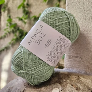 Alpakka Silke 8532 - pastel zelená tenká vlna s baby alpakou a hodvábom