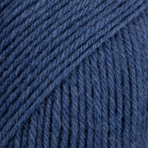 Fabel Unicolor 107 - tmavšia modrá ponožková vlna