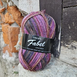 Fabel Long Print 655 - západ slnka melír ponožková vlna