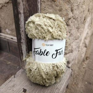 Fable Fur 968 - bežovkastá mäkká kožušinková vlna