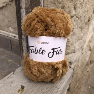Fable Fur 970 - hnedasto karamel mäkká kožušinková vlna