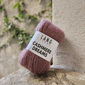 Cashmere Dreams 0148 - tmavo staroružová do fialova tenká vlna s kašmírom a hodvábom