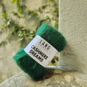 Cashmere Dreams 0018 - vianočná zelená tenká vlna s kašmírom a hodvábom