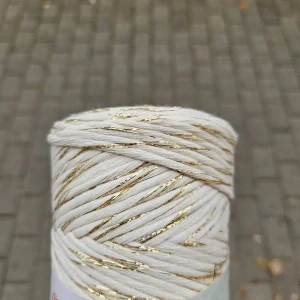 Twisted Macrame Lurex 3mm 752 - maslovo zlatý špagát na macrame