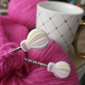 Balóniky jemný pastel - koncovky / zarážky na špičky ihlice - 2ks / 1 pár