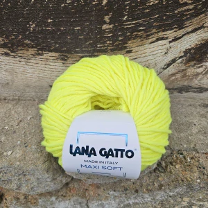 Maxi Soft A1787 - neon žltá 100% merino vlna