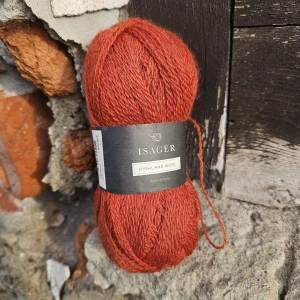 Highland - Paprika - striekaná červenkastá 100% tenká vlna