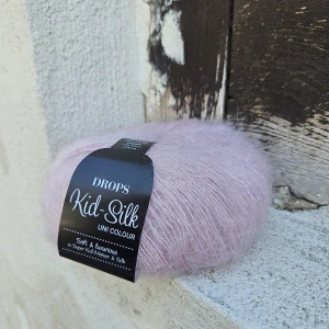 Kid Silk 63 - staroružová prírodná tenká vlna s kid mohérom a hodvábom