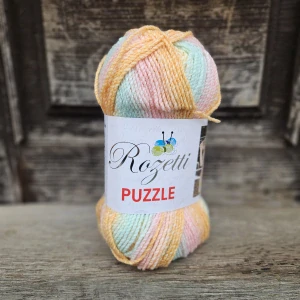 Puzzle 20 - dúhová veselá akrylová melírovaná vlna
