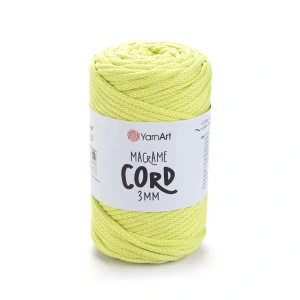 Macrame Cord 3mm 755 - jablkovo zelená špagátová priadza