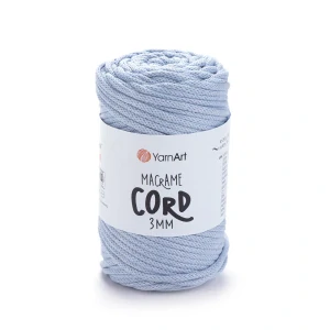Macrame Cord 3mm 760 - svetlo modrá špagátová priadza