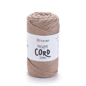 Macrame Cord 3mm 768 - tmavšia bežová špagátová priadza