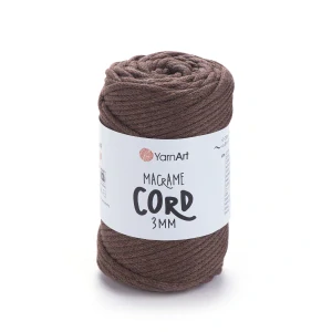 Macrame Cord 3mm 769 - hnedá špagátová priadza