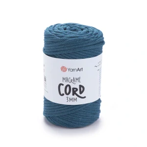 Macrame Cord 3mm 789 - petrolejová špagátová priadza