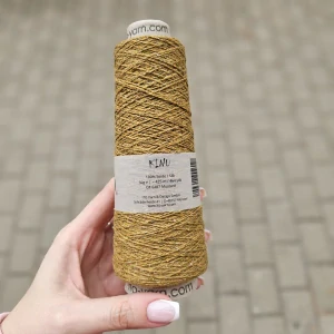Kinu 0487 - Mustard - horčicová priadza zo 100% hodvábu