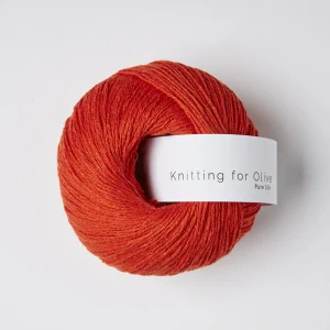Pure Silk - Blood Orange - červeno oranžový 100% buretový hodváb