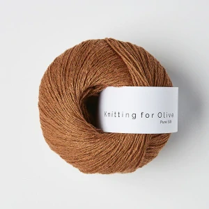 Iba 4ks! Pure Silk - Copper - hrdzavý 100% buretový hodváb