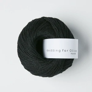 Pure Silk - Coal - čierny 100% buretový hodváb