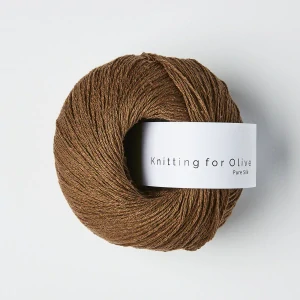 iba 4ks! Pure Silk - Dark Cognac - čoko hnedý 100% buretový hodváb