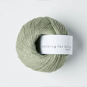 iba 6ks! Pure Silk - Dusty Artichoke - vintage zelený 100% buretový hodváb