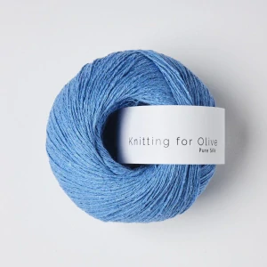 Pure Silk - Poppy Blue - stredne modrý 100% buretový hodváb