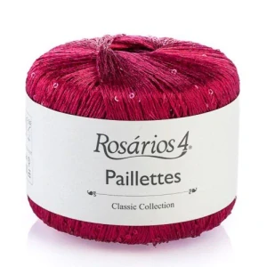 Paillettes R29 - cyklámen ružová tenká pripletacia priadza s flitrami
