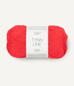 Tynn Line 4108 - červený grep tenká priadza s ľanom, viskózou a bavlnou
