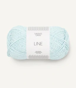 Line 6311 - ľadovo modrá priadza s ľanom, bavlnou a viskózou