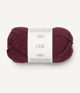 Line 4372 - baklažánová priadza s ľanom, bavlnou a viskózou