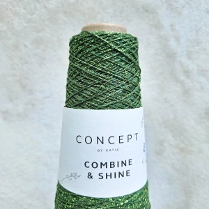 Combine and Shine 40 - zelená lesklá priadza (aj na pripletanie)