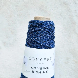 Combine and Shine 60 - modrá lesklá priadza (aj na pripletanie)