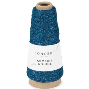 Combine and Shine 60 - modrá lesklá priadza (aj na pripletanie)