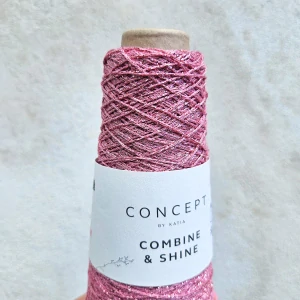 Combine and Shine 70 - staroružová lesklá priadza (aj na pripletanie)