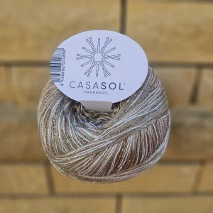 Iba 2ks! Candy Brillino - Oro Beige - bežová priadza so zlatým metalickým vláknom